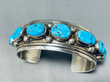 Excellent Vintage Native American Navajo Morenci Turquoise Sterling Silver Bracelet-Nativo Arts