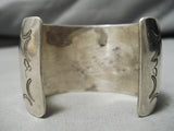 Important Vintage Native American Navajo Persin Turquoise Sterling Silver Bracelet Old-Nativo Arts