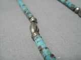 Wonderful Vintage Native American Navajo Green Turquoise Sterling Silver Necklace-Nativo Arts