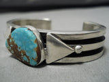 Fabulous Native American Navajo Jeanette Dale Royston Turquoise Sterling Silver Bracelet-Nativo Arts