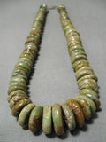 Huge Heavy Vintage Native American Navajo Sterling Silver Royston Turquoise Necklace-Nativo Arts