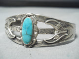 Marvelous Vintage Navajo Native American Turquoise Sterling Silver Bracelet-Nativo Arts