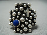 Cross Faith Santo Domingo Native American Sterling Silver Laips Ring-Nativo Arts