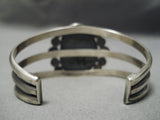 Museum Vintage Native American Navajo #8 Turquoise Sterling Silver Bracelet-Nativo Arts