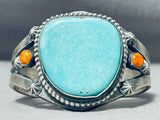 Chimney Butte Native American Navajo Pilot Mountain Turquoise Sterling Silver Bracelet-Nativo Arts