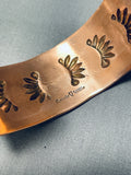 Native American Heavy Navajo Precise Hand Detailed Copper Bracelet Cuff-Nativo Arts