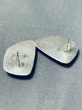 Dynamic Vintage Native American Navajo Tommy Jackson Turquoise Sterling Silver Earrings-Nativo Arts