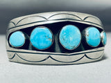 Tremendous Vintage Native American Navajo Turquoise Sterling Silver Bracelet-Nativo Arts