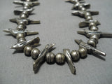 Astounding Vintage Native American Navajo Hand Carved Animal Sterling Silver Necklace-Nativo Arts