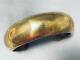 Very Rare Authentic Vintage Native American Navajo Orville Tsinnie Brass Bracelet-Nativo Arts