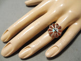 Museum Vintage Zuni Native American Turquoise Sterling Silver Ring Old-Nativo Arts