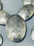 Sensational Vintage Native American Navajo Sterling Silver Necklace & Earring Set-Nativo Arts