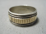 Amazing Vintage Native American Navajo 14k Gold Sterling Silver Ring-Nativo Arts