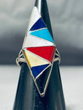 Fabulous Vintage Native American Navajo Turquoise Sterling Silver Ring-Nativo Arts
