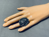 Unbelievable Native American Navajo Sterling Silver Buffalo Ring-Nativo Arts