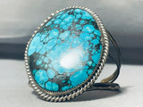 Anna Signed Vintage Native American Navajo Spiderweb Turquoise Sterling Silver Bracelet-Nativo Arts