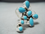 Marvelous Navajo Turquoise Sterling Silver Dragonfly Ring Native American-Nativo Arts