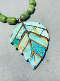 Native American Exceptional Santo Domingo Turquoise Sterling Silver Necklace-Nativo Arts