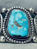Mind Blowing Vintage Native American Navajo Carico Lake Turquoise Sterling Silver Bracelet-Nativo Arts