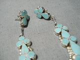 Exquisite Vintage Native American Zuni Royston Turquoise Sterling Silver Earrings-Nativo Arts