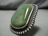 One Of The Biggest Vintage Native American Navajo Sterling Silver Royston Turquoise Ring-Nativo Arts