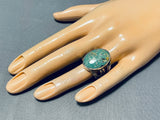 Unforgettable Vintage Native American Navajo Carico Lake Turquoise Sterling Silver Ring-Nativo Arts