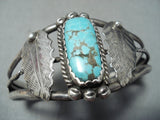 Native American Superb Vintage 8 Turquoise Sterling Silver Bracelet-Nativo Arts