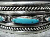 Outstanding Vintage Native American Navajo Royston Turquoise Sterling Silver Bracelet Old-Nativo Arts