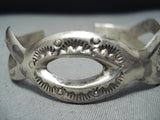 Marvelous Viintage Native American Navajo Sterling Silver Bracelet Signed-Nativo Arts