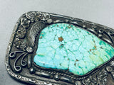 One Of The Most Incredible Vintage Native American Navajo Turquoise Sterling Silver Buckle-Nativo Arts