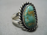 Striking Vintage Navajo Royston Turquoise Sterling Silver Native American Ring-Nativo Arts