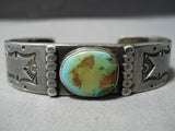 Thck Hvy Vintage Santo Domingo Royston Turquoise Native American Navajo Sterling Silver Bracelet-Nativo Arts
