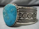 Important Vintage Native American Navajo Orville White Turquoise Sterling Silver Bracelet-Nativo Arts