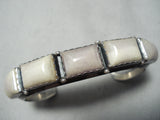 Fantastic Vintage Navajo Jasper Sterling Silver Bracelet Native American-Nativo Arts