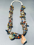 Unforgettable Vintage Native American Navajo Turquoise Sterling Silver Necklace-Nativo Arts