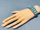 Magnificent Vintage Native American Navajo Blue Gem Turquoise Sterling Silver Bracelet-Nativo Arts