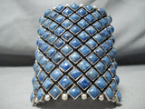 One Of The Best Native American Navajo Lapis Sterling Silver Bracelet-Nativo Arts