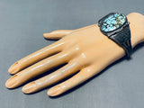 Early Very Rare Vintage Native American Navajo #8 Turquoise Sterling Silver Bracelet-Nativo Arts