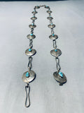 Fantastic Vintage Native American Navajo Kingman Turquoise Sterling Silver Concho Belt-Nativo Arts