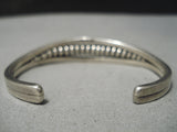 Native American Important Vintage Cochiti Joseph Quintana Sterling Silver Coil Bracelet Old-Nativo Arts