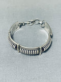 Tom Charley Vintage Native American Navajo Sterling Silver Bracelet-Nativo Arts