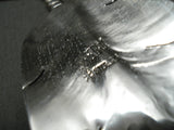 Intricate Detailed Hand Carved Feather Master Native American Navajo Sterling Silver Necklace-Nativo Arts