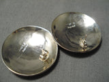 Fantastic Navajo Sterling Silver Storyteller Earrings Native American-Nativo Arts