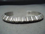 Dramatic Navajo Sterling Silver Bracelet Native American-Nativo Arts