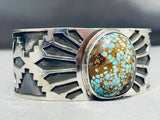 One Of The Most Unique Ever San Felipe #8 Turquoise Sterling Silver Bracelet-Nativo Arts