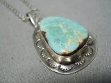 Incredible Vintage Native American Navajo Royston Turquoise Sterling Silver Necklace-Nativo Arts