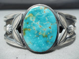 Opulent Vintage Native American Navajo Henry Morgan Turquoise Sterling Silver Bracelet-Nativo Arts