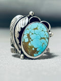 Marvelous Native American Navajo 8 Turquoise Sterling Silver Ring-Nativo Arts