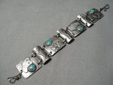 Unique Vintage Native American Navajo Spiderweb Turquoise Sterling Silver Bracelet-Nativo Arts
