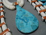 Native American Quality Mary Tenorio Vintage Santo Domingo Sterling Silver Turquoise Necklace-Nativo Arts
